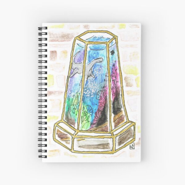 Ocean Fantasy Terrarium with Loch Ness Monster Spiral Notebook
