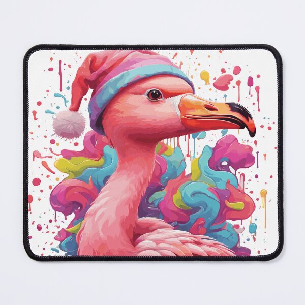 Item preview, Christmas Flamingo With Santa hat designed and sold by nyhhhh.