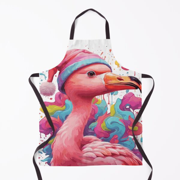 Artikelvorschau, Weihnachtsflamingo mit Weihnachtsmütze entworfen und verkauft von nyhhhh.