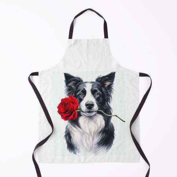 Item preview, Border Collie carrying a red rose - Love at first sight designed and sold by DWeyers.