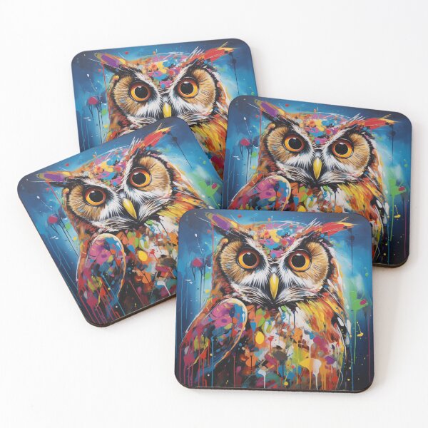 Item preview, Paint Splash Owl designed and sold by whitecat23.