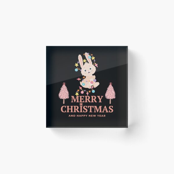 Item preview, Bunny merry Christmas and happy new year rabbit lovers  designed and sold by ARFC007 ⭐⭐⭐⭐⭐.