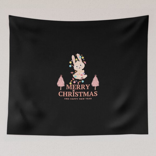 Item preview, Bunny merry Christmas and happy new year rabbit lovers  designed and sold by ARFC007 ⭐⭐⭐⭐⭐.