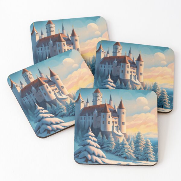 Item preview, Neuschwanstein Castle in the snow designed and sold by ArtsDestination.
