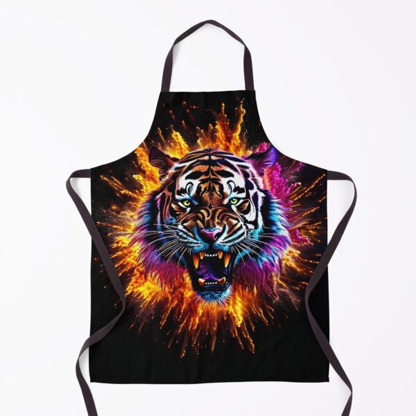 Item preview, Fractal Tiger: Energetic Neon Art designed and sold by Art Genix.