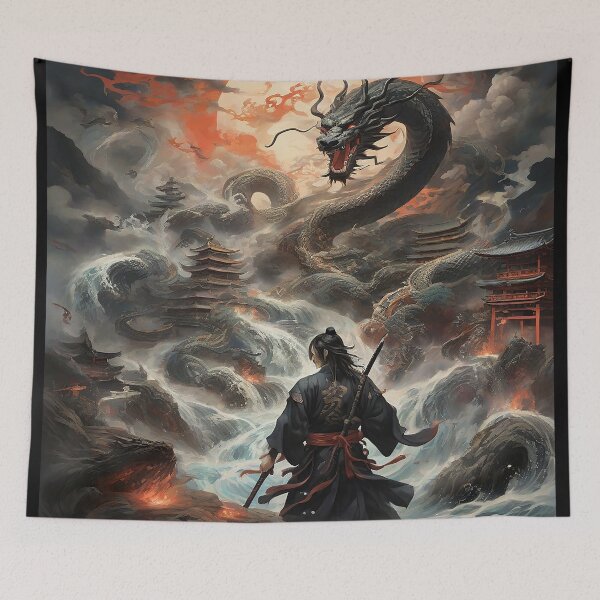 Item preview, Ryujin and Samurai Harmony: Powerful Fusion Art for Warriors designed and sold by Fafa ND.