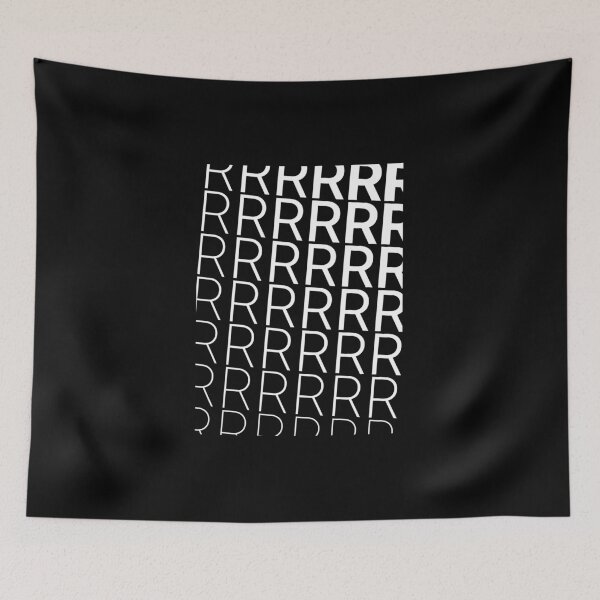 Item preview, "R" Oblique Style Typography Lettering Design Essential Monogram T-Shirt  designed and sold by poppiq.