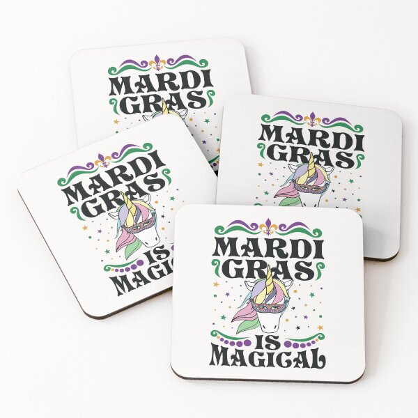 Item preview, Mardi Gras Is Magical Unicorn designed and sold by jaygo.