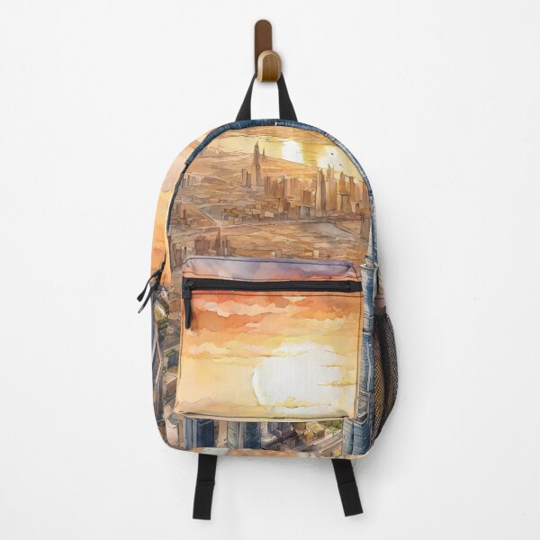 Item preview, Burj Khalifa: Watercolor Sunset in Dubai's Majesty designed and sold by LSVart.