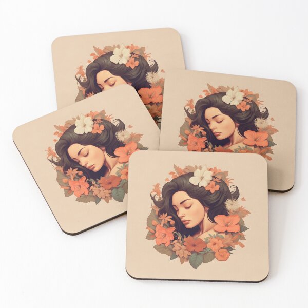 Item preview, Woman Surrounded By Begonia Flowers designed and sold by Bomba Visual.