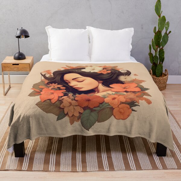 Item preview, Woman Surrounded By Begonia Flowers designed and sold by Bomba Visual.