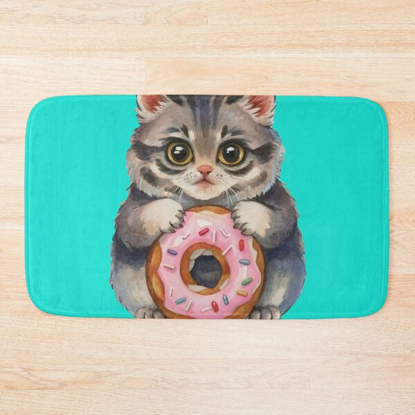 Item preview, pallas cat eating a donut designed and sold by SpectraSplendor.