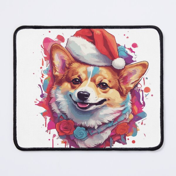 Item preview, Corgi Dog With Santa hat designed and sold by nyhhhh.