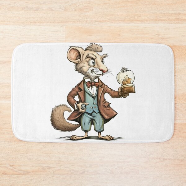 Item preview, The Enlightened Gentleman - Sophisticated Mouse with Bulb designed and sold by janedewaard.
