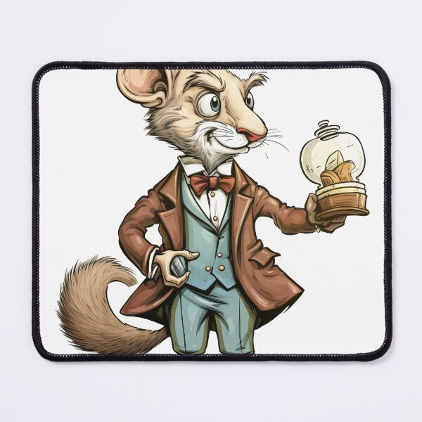 Item preview, The Enlightened Gentleman - Sophisticated Mouse with Bulb designed and sold by janedewaard.