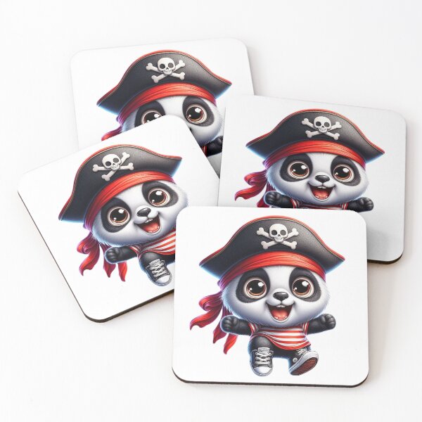Item preview, cute panda pirate designed and sold by AxelBrook.