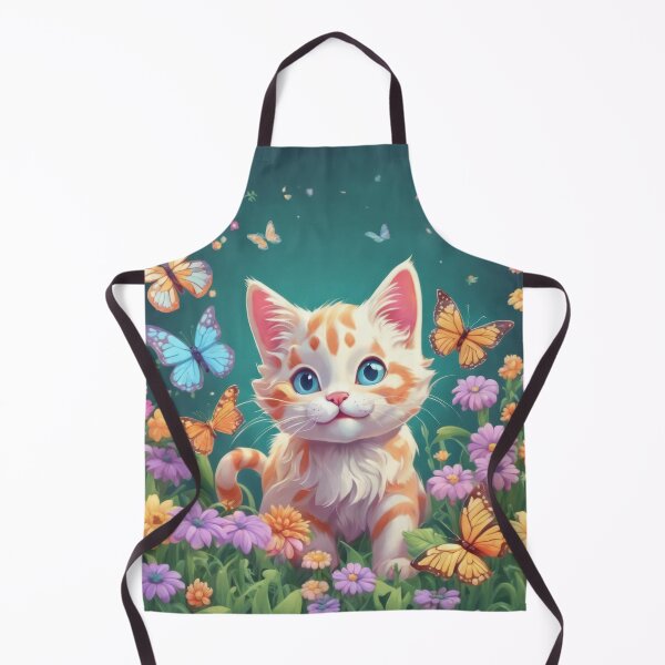 Item preview, Kitten playing with butterflies - Chic Chat Créations Ref.090 designed and sold by ChicChat.