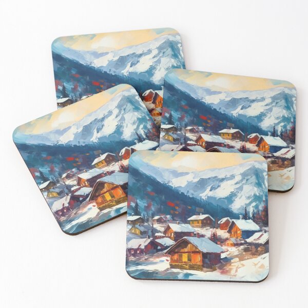 Item preview, Frozen Winter Snow Art Abstract Landscapes Oil Painting Scenes Artwork A944-19 designed and sold by MPCFICTION.