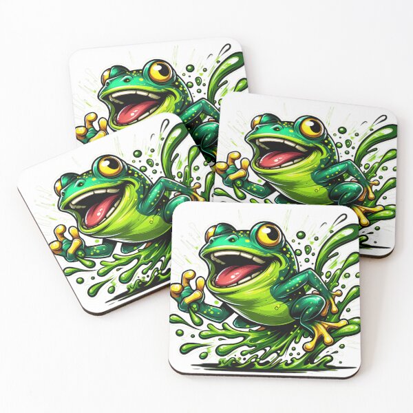 Item preview, Vibrant Screaming Froggy Splash Art T-Shirt designed and sold by lubushop1.