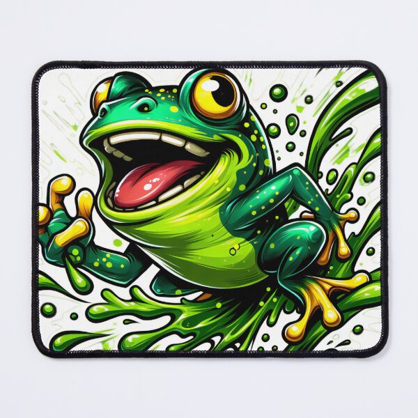 Item preview, Vibrant Screaming Froggy Splash Art T-Shirt designed and sold by lubushop1.