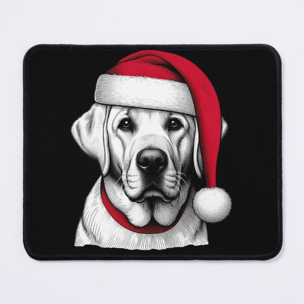 Item preview, Cute Labrador Retriever in a Festive Santa Hat designed and sold by HeadTurningArt.