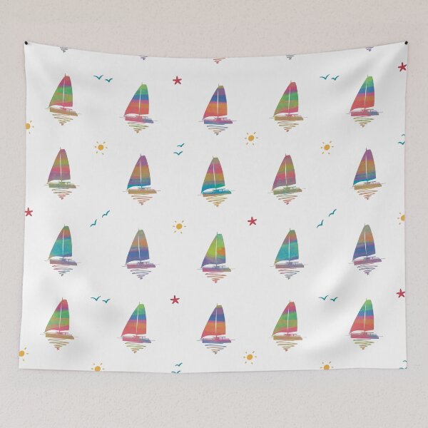 Item preview, Colorful Catamaran Pattern Art designed and sold by jvcoart.