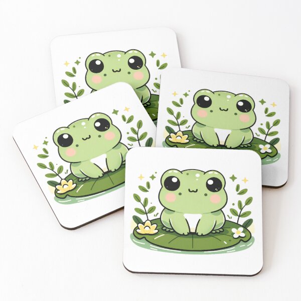 Item preview, Adorable Green Screaming Froggy - Cute Lily Pad Haven designed and sold by lubushop1.