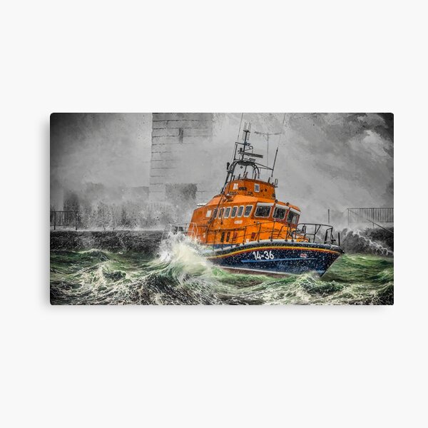 Item preview, Courage at Sea - Donaghadee Lifeboat in Stormy Waters designed and sold by TomSmithPhotos.