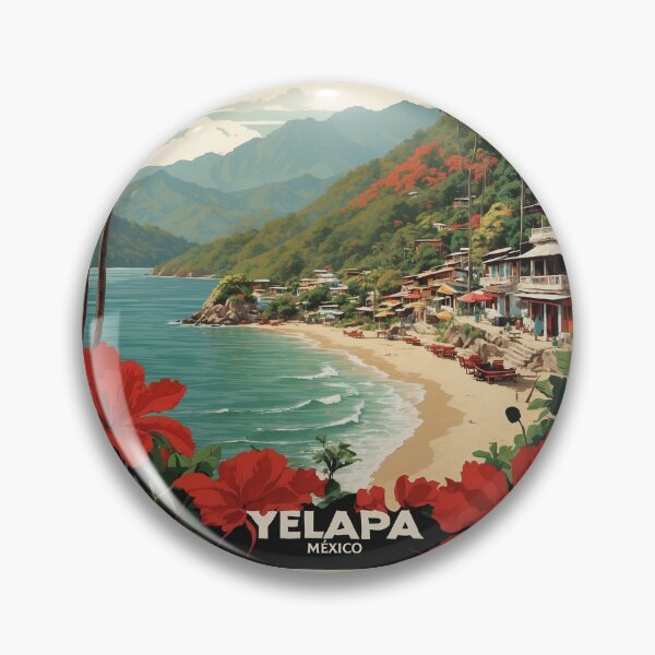 Item preview, Yelapa Jalisco Mexico Vintage Poster designed and sold by TravelersGems.