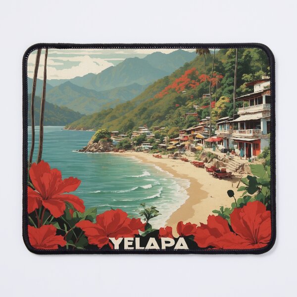Item preview, Yelapa Jalisco Mexico Vintage Poster designed and sold by TravelersGems.