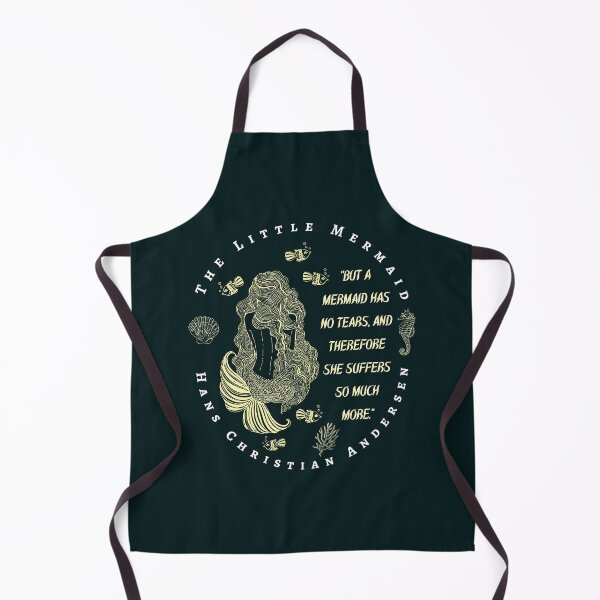Item preview, Hans Christian Andersen poignant quote about mermaids (version 2): “But a mermaid has no tears, and therefore she suffers so much more." designed and sold by artbleed.