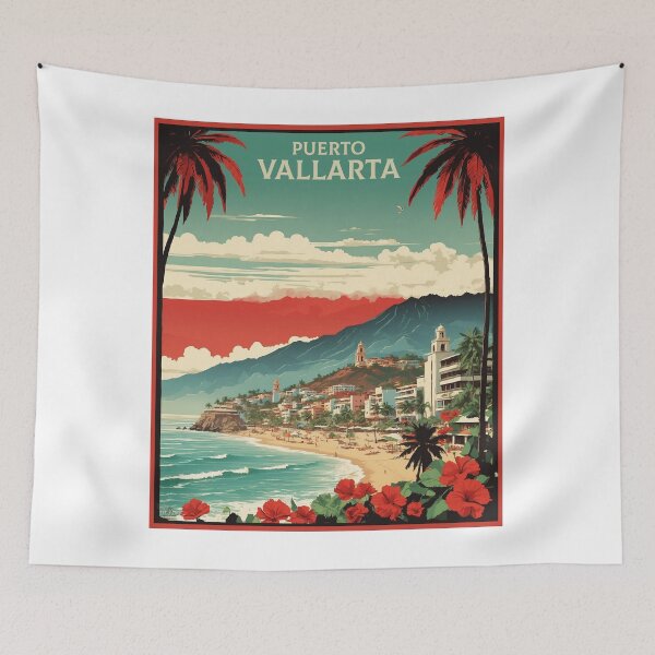 Item preview, Puerto Vallarta Mexico Vintage Poster Tourism 3 designed and sold by TravelersGems.
