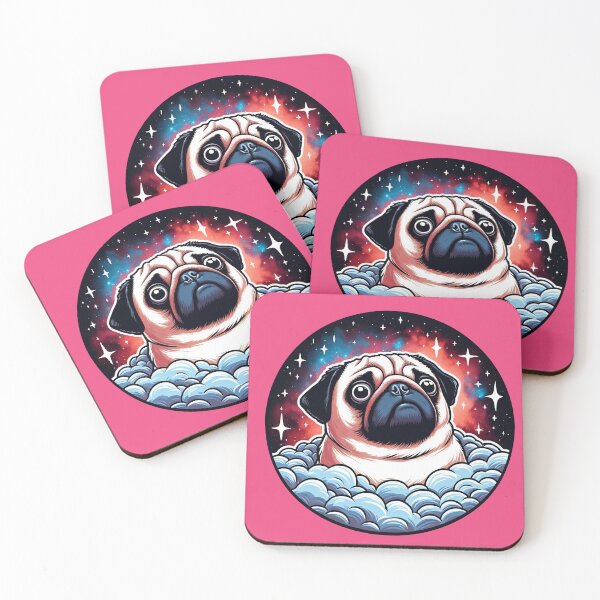 Item preview, pug dog in the galaxy designed and sold by unepommedeterre.