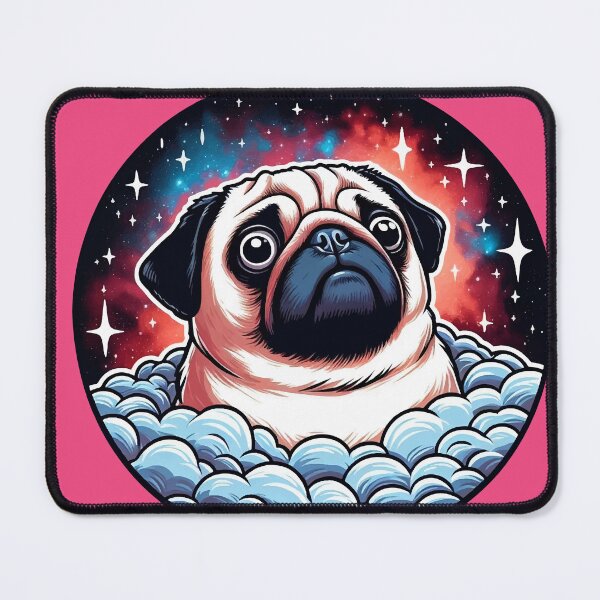 Item preview, pug dog in the galaxy designed and sold by unepommedeterre.