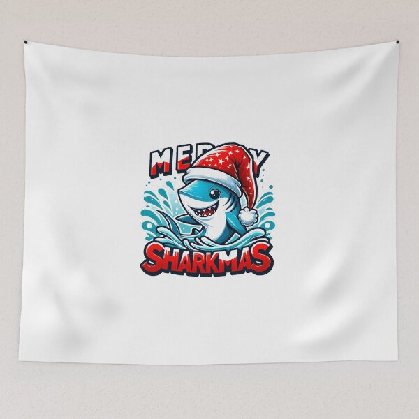 Item preview, Merry Sharkmas - Festive Shark Celebration: Dive into a Merry Sharkmas! designed and sold by Sonic-Store.