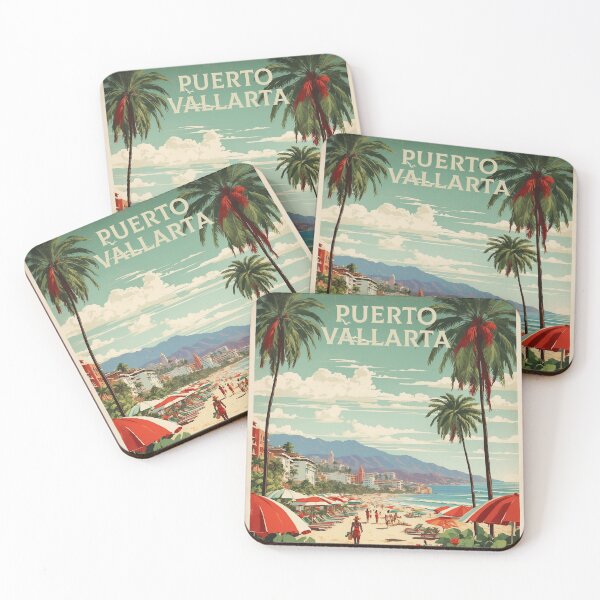 Item preview, Puerto Vallarta Mexico Vintage Poster Tourism 4 designed and sold by TravelersGems.