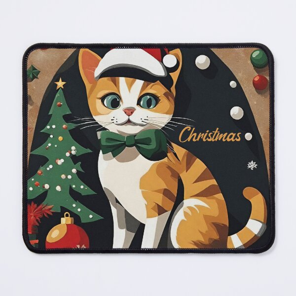 Item preview, Festive Feline Christmas Charm designed and sold by inkArtistryfine.