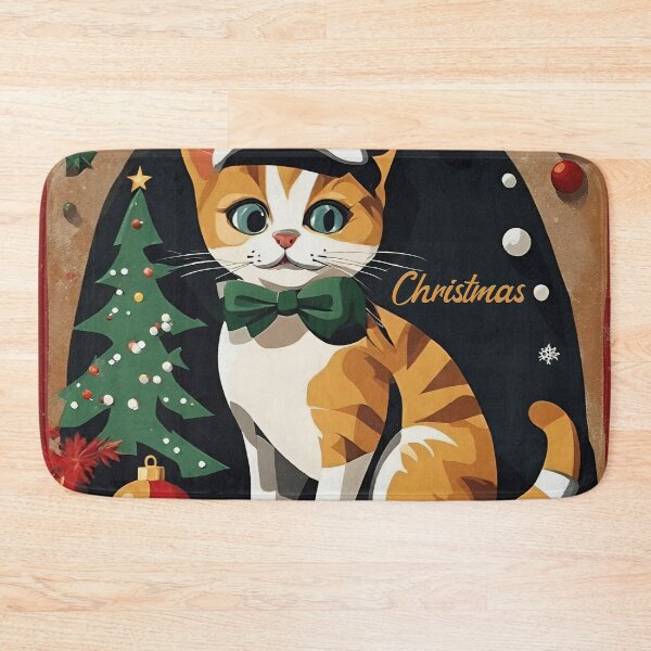 Item preview, Festive Feline Christmas Charm designed and sold by inkArtistryfine.