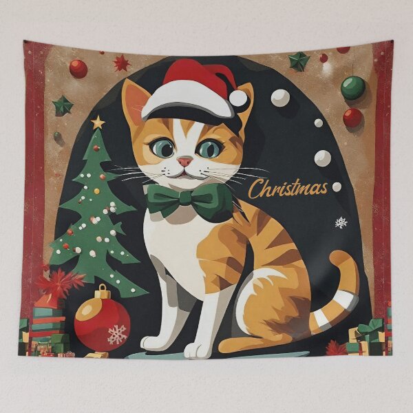 Item preview, Festive Feline Christmas Charm designed and sold by inkArtistryfine.