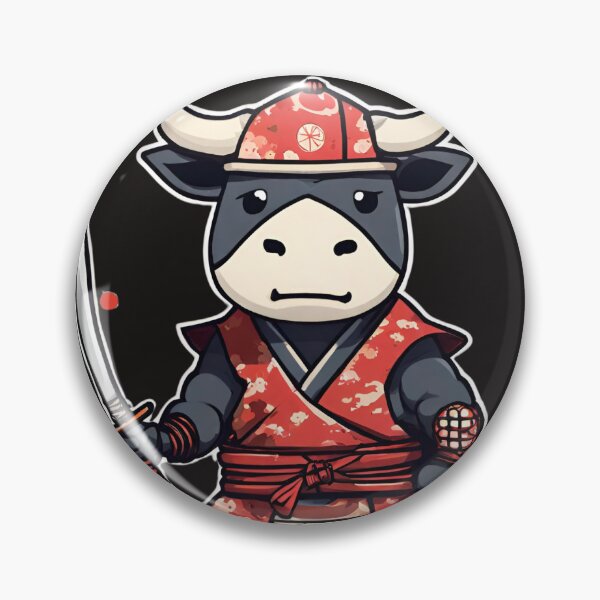 Item preview, Data Ninja Cow Japanese Samurai designed and sold by t1n3333.
