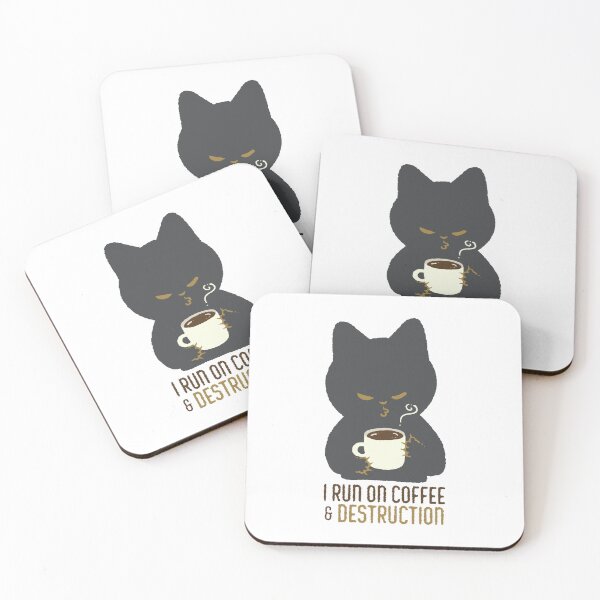 Item preview, I Run on Coffee and Destruction designed and sold by chillaxcats.