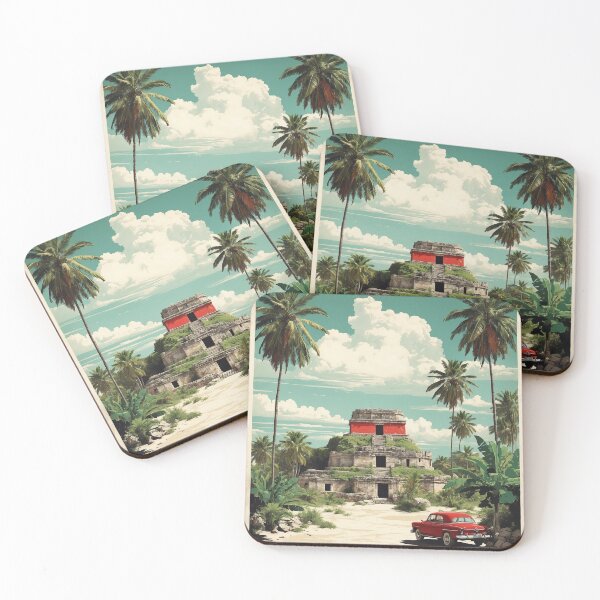 Item preview, Tulum Mexico Vintage Poster 3 designed and sold by TravelersGems.