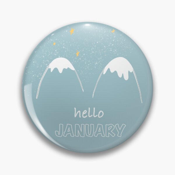Item preview, Hello January Mountains are calling funny designed and sold by Wolshebnaja.