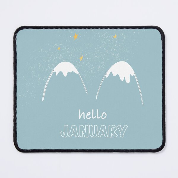 Item preview, Hello January Mountains are calling funny designed and sold by Wolshebnaja.