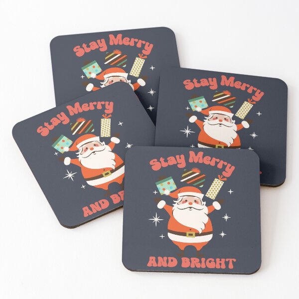 Item preview, Stay merry and bright by santa designed and sold by ThreadmyCanvas.