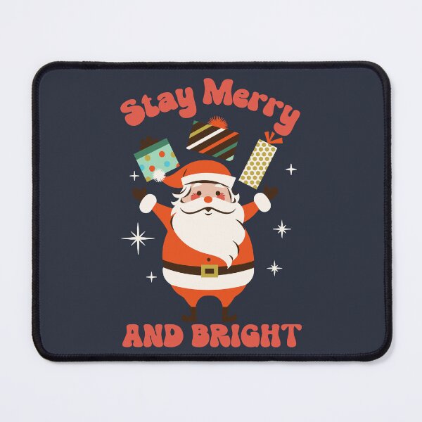 Aperçu de l'œuvre Restez joyeux et lumineux grâce au Père Noël créée et vendue par ThreadmyCanvas.