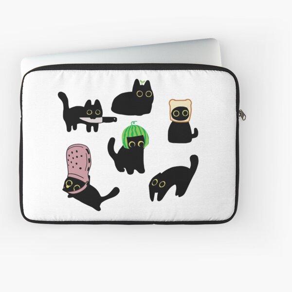"Black Cat" Laptop Sleeve for Sale by moeshakellaway Redbubble