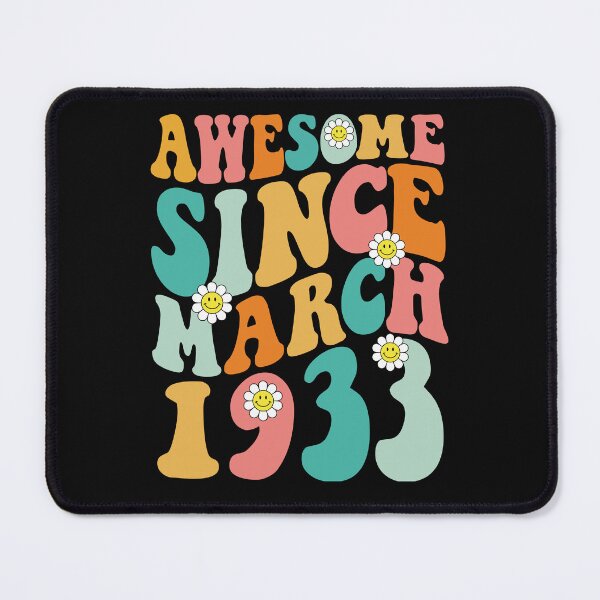Item preview, Awesome Since March 1933 | Made In 1933 | Retro Groovy Birthday designed and sold by Christina-grich.