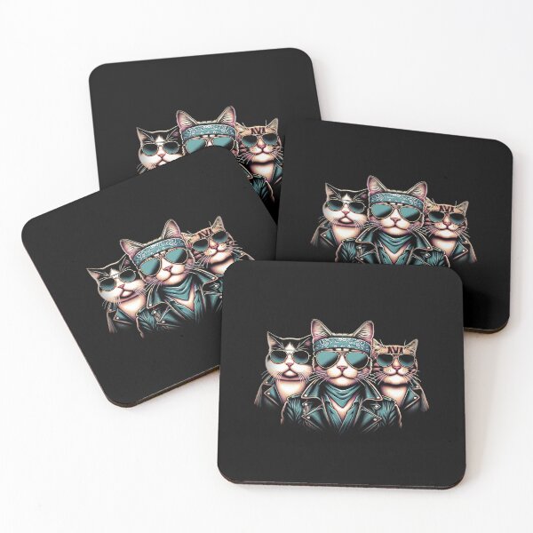 Item preview, Rocker Cats - Chic Chat Créations Ref.092 designed and sold by ChicChat.