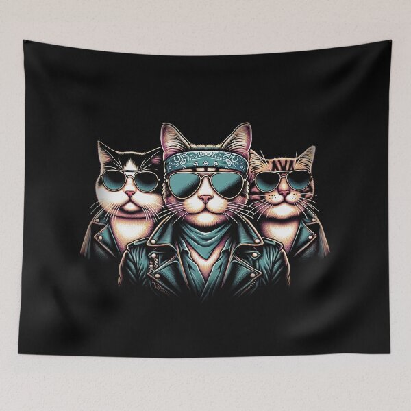 Item preview, Rocker Cats - Chic Chat Créations Ref.092 designed and sold by ChicChat.